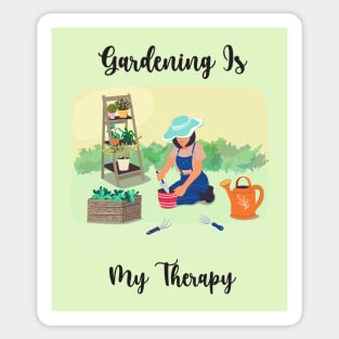 Gardening Is My Therapy Sticker